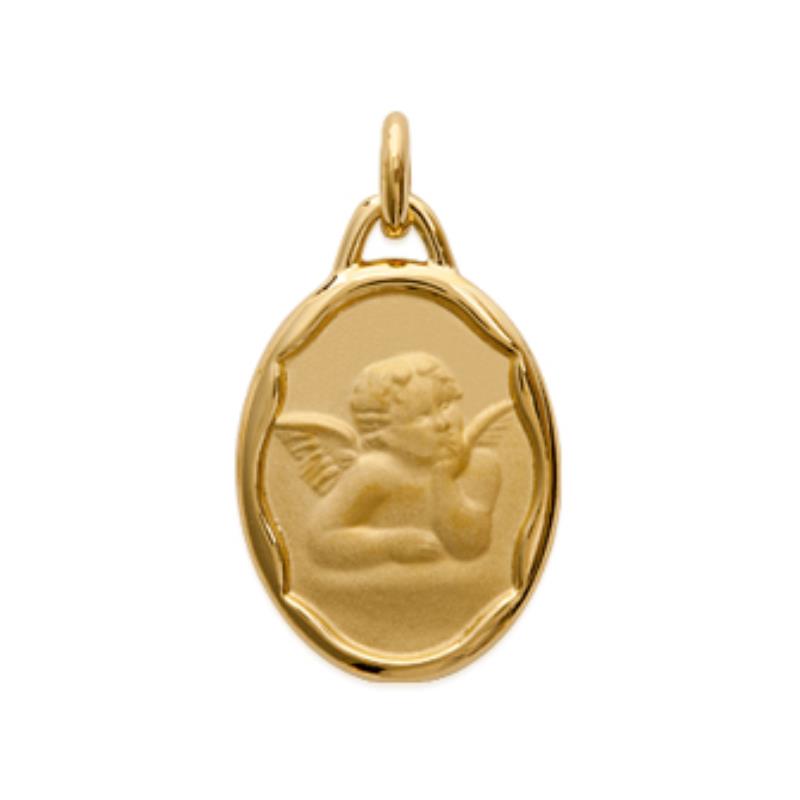 Medal - Angel - Gold Plated - Pendant