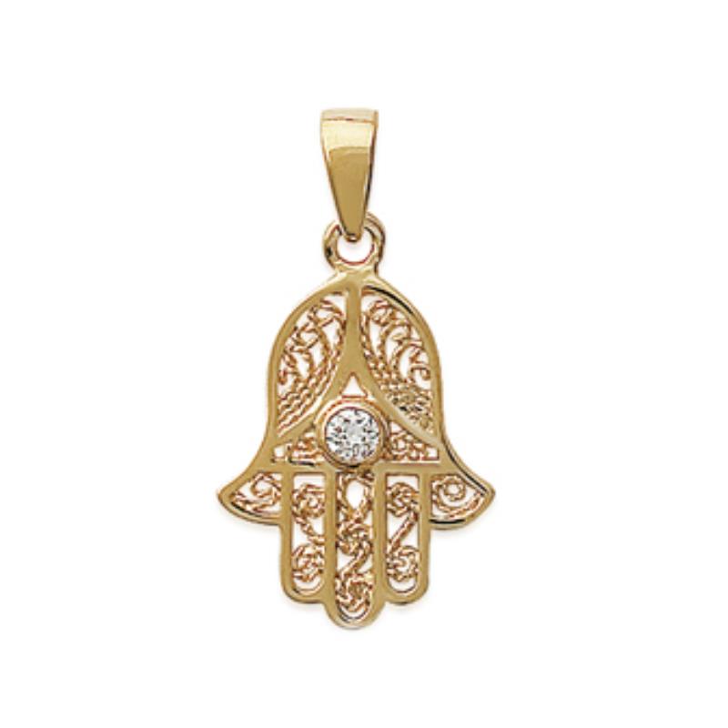 Hand of Fatma - Gold Plated - Pendant