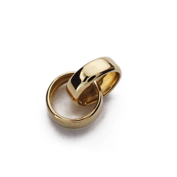18K gult gull anheng Ringer Diameter 8 mm
