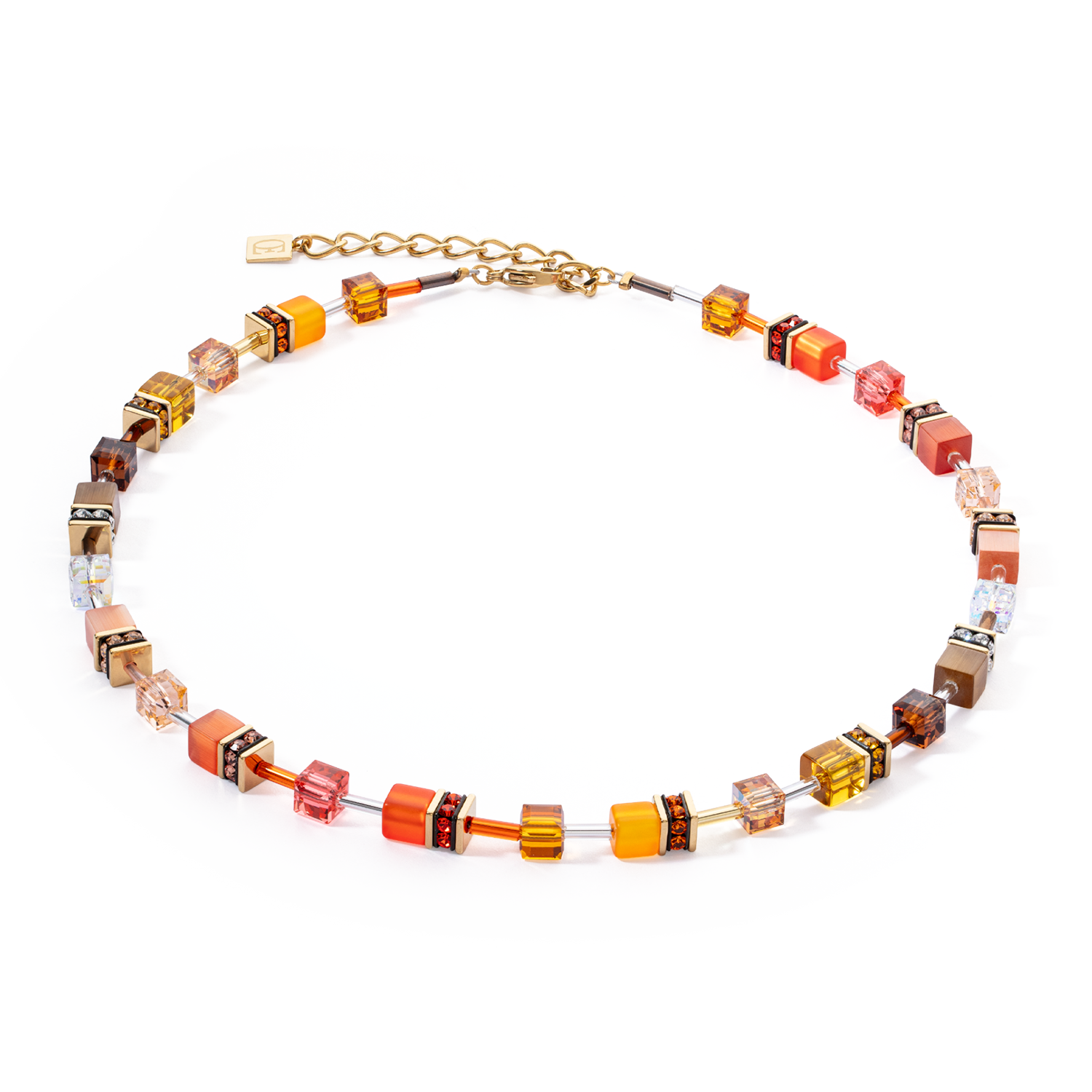 Kollektion 2838 – Orange / Goldbraun – Halskette – Löwenherz 