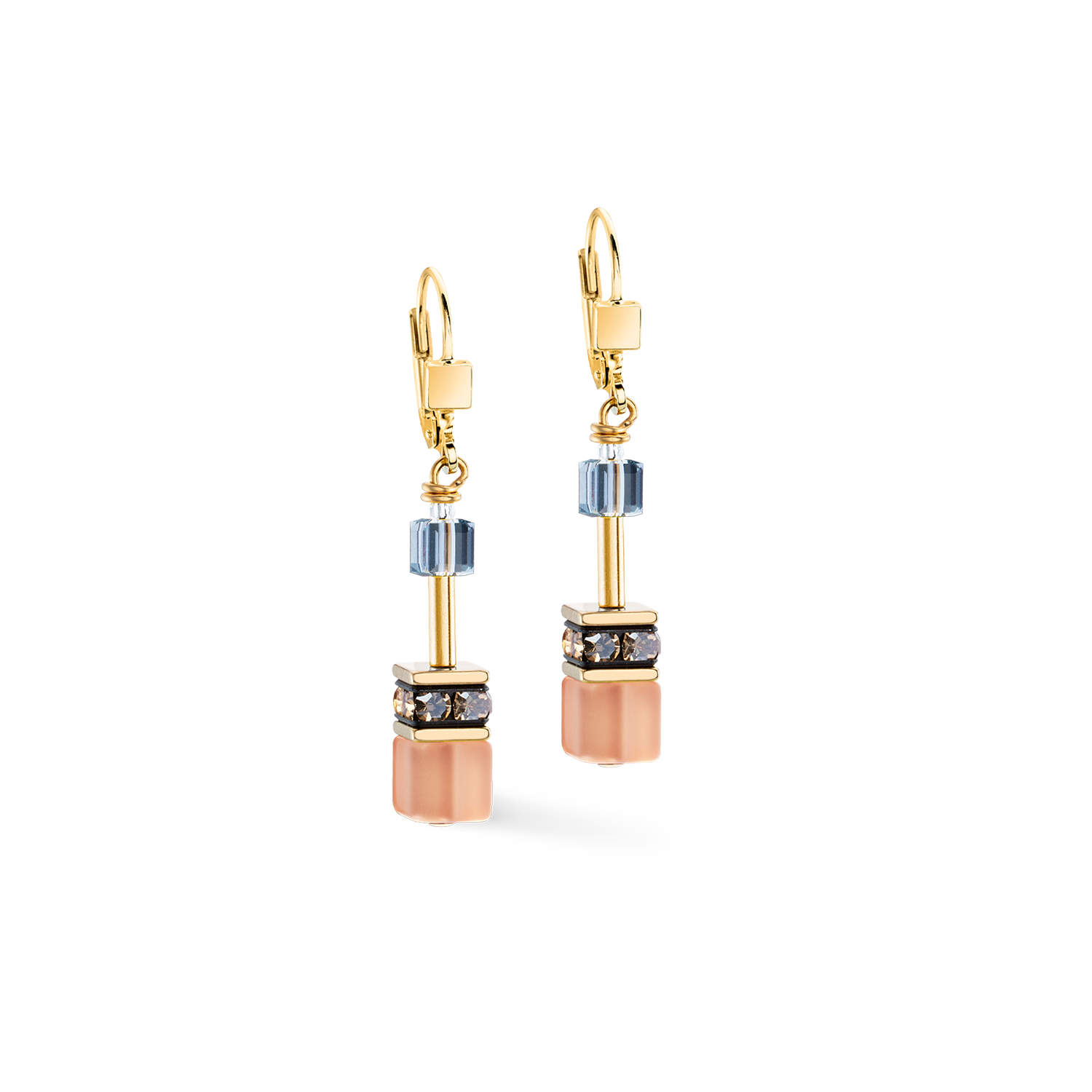 Swarovski kristályok és sárga arany rozsdamentes acél, Oroszlánszív 2838201131