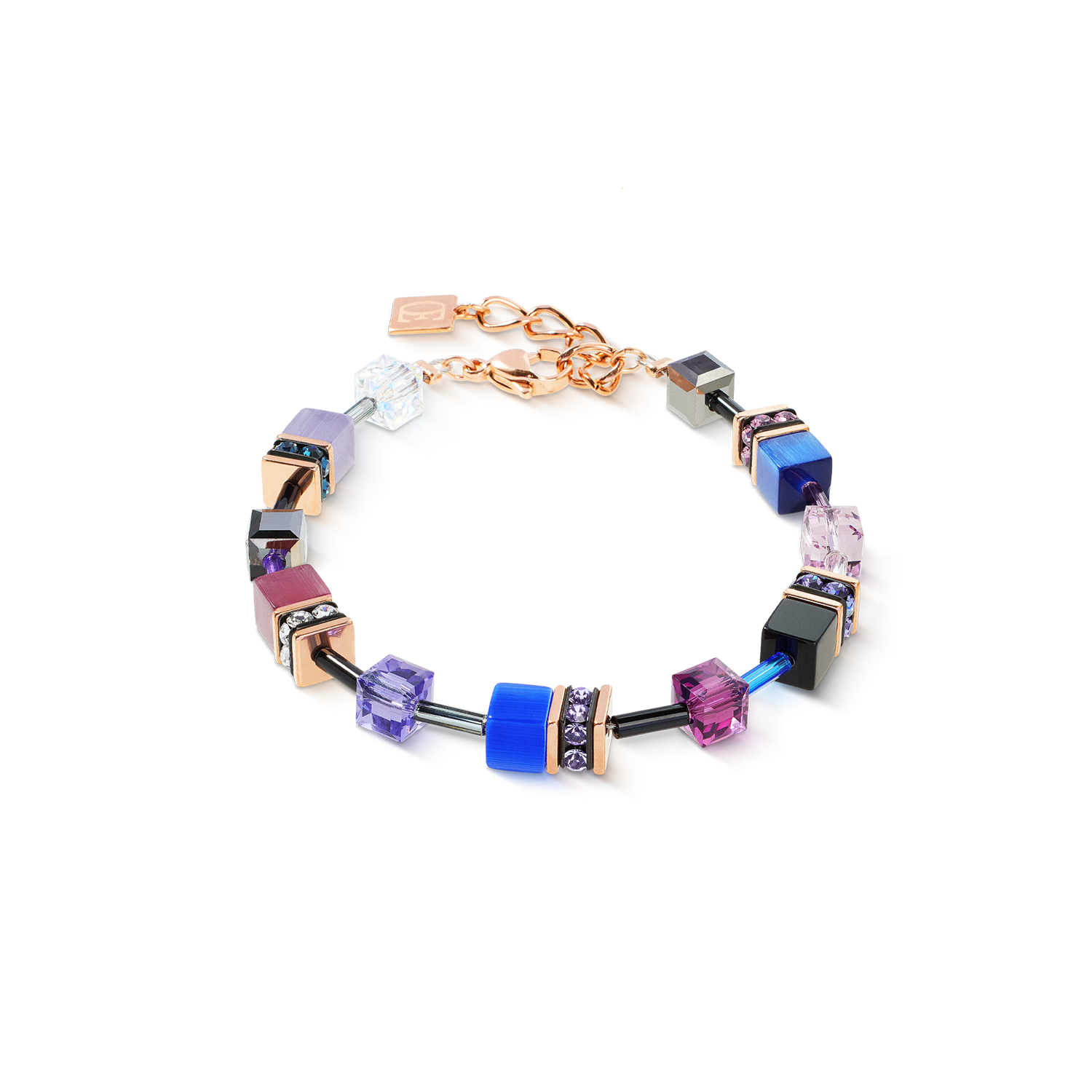 GeoCUBE Iconic Blue Moon Lion Heart Bracelet Rose Gold 2838300807