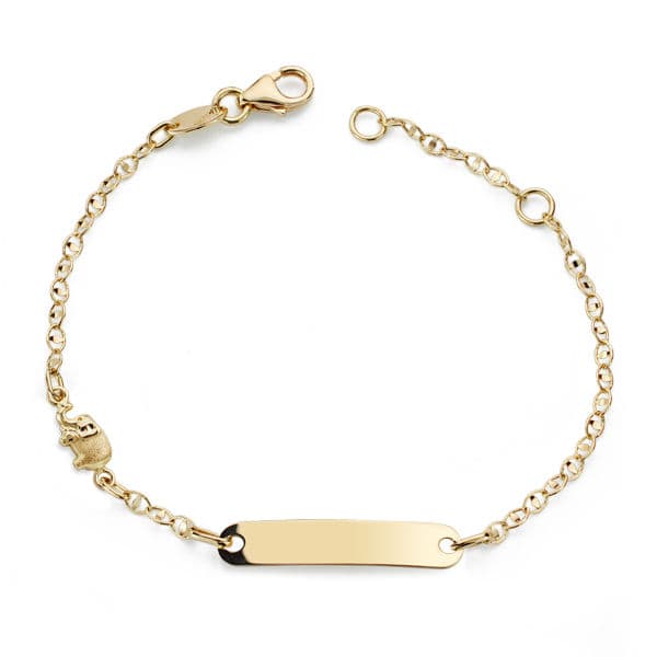 Slaveelefant 18K gult gull 14 Cm