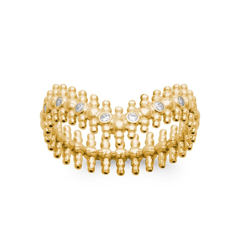 Crown - Gold Plated Ring - Azuline