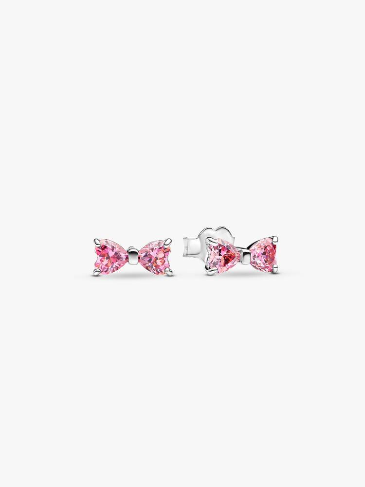 Earrings Pandora - Sparkling Pink Bow Studs | 293505C01