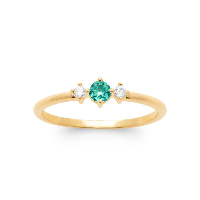 Green - Gold Plated Ring - Azuline