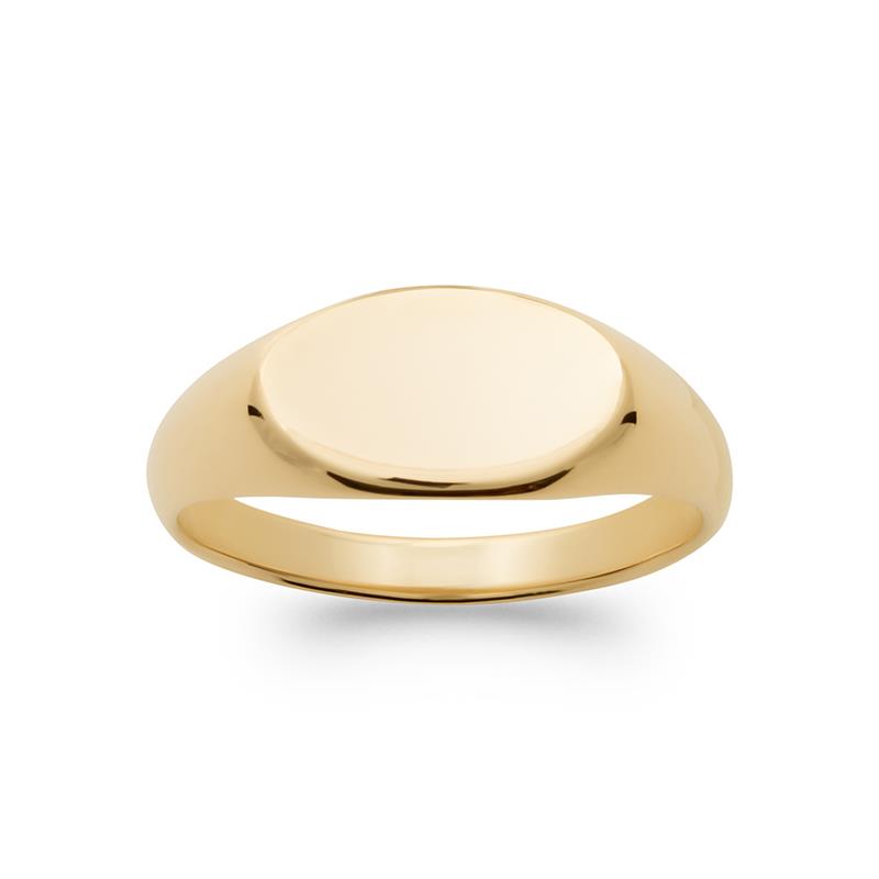 Signer - oval - gold plated