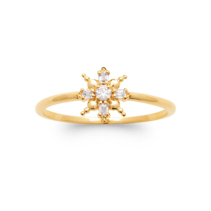 Flower - Gold Plated Ring - Azuline