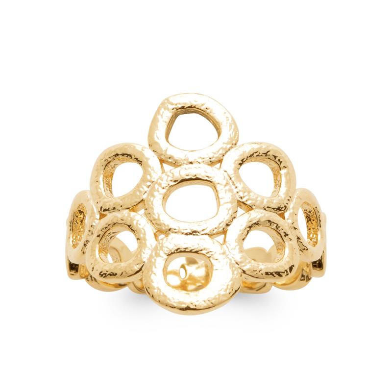 Hypnotique - Circle - Gold Plated Ring - Azuline