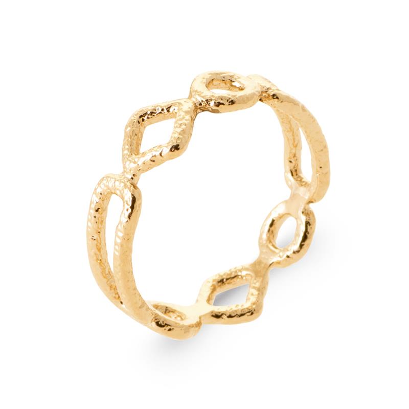 Hypnotique - Link - Gold Plated Ring - Azuline
