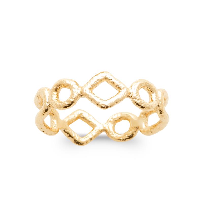 Hypnotique - Link - Gold Plated Ring - Azuline