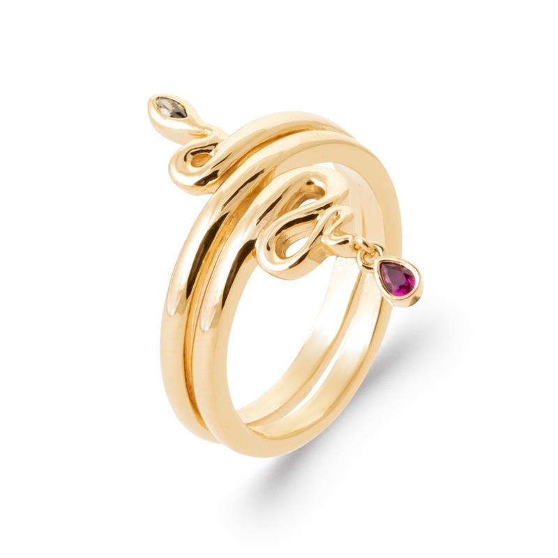Snake - Gold Plated Ring - Azuline