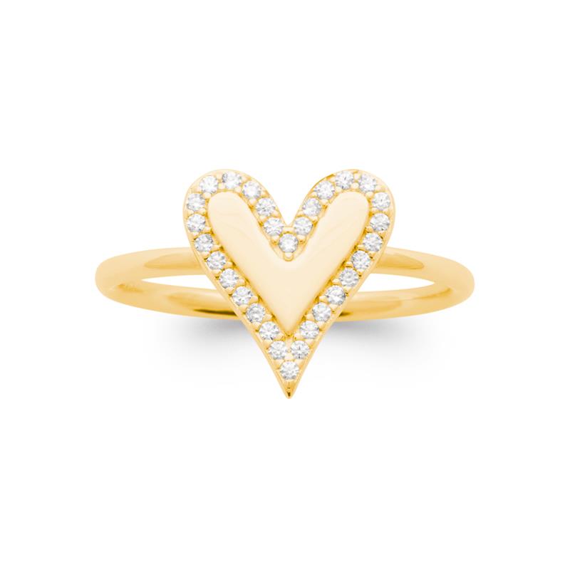 Heart - Gold plated ring - Azuline