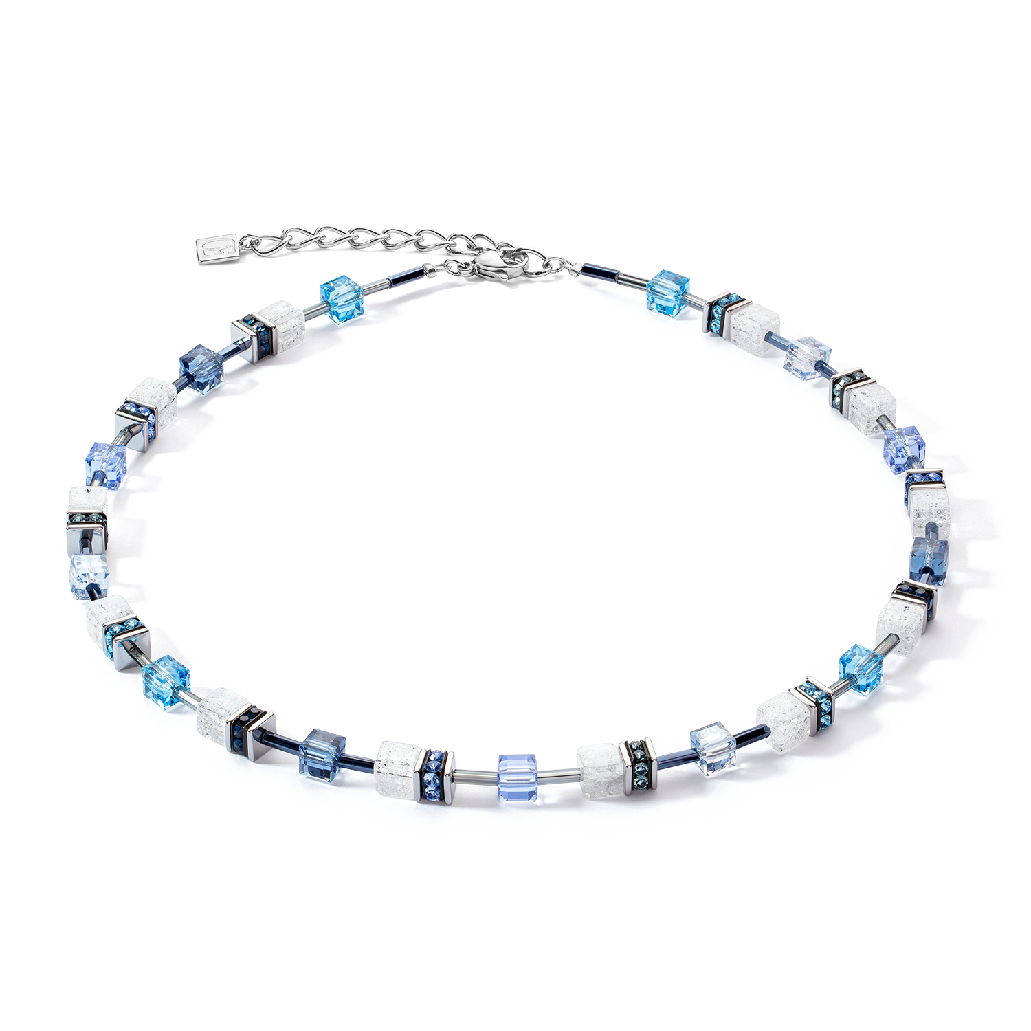 Kollektion 3018 – Blau Weiß – Halskette – Löwenherz 