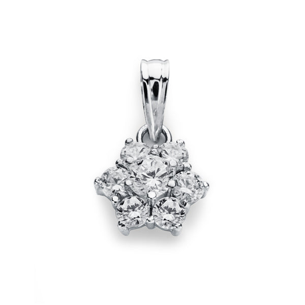 18K Pendentif Zircon en Or 10X9MM
