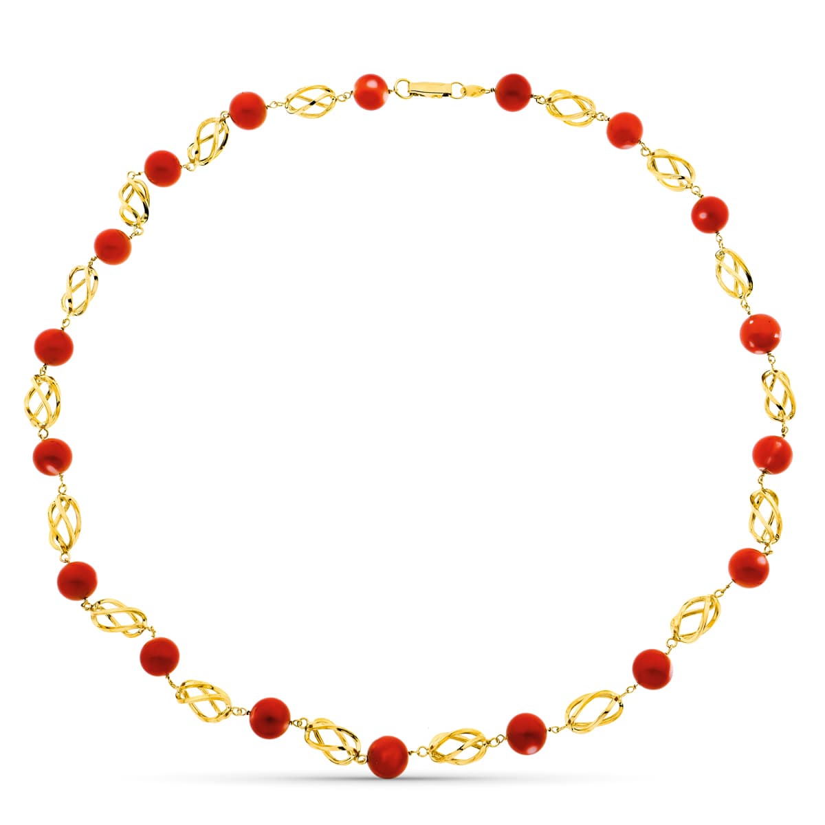 18K Collier Or Jaune Corail Japonais 10.5 mm 60 Cm