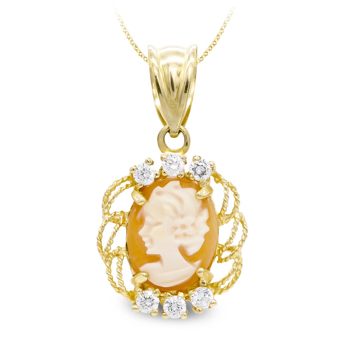 Pingente Camafeu em Ouro 18K 17X13MM