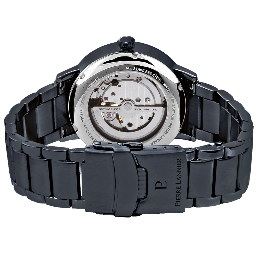 Montre homme Pierre Lannier TRIO 333D469 – cadran bleu bracelet acier bleu – vue 5