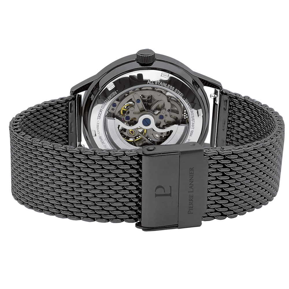 Paddock - Black Milanese - Watch - Pierre Lannier