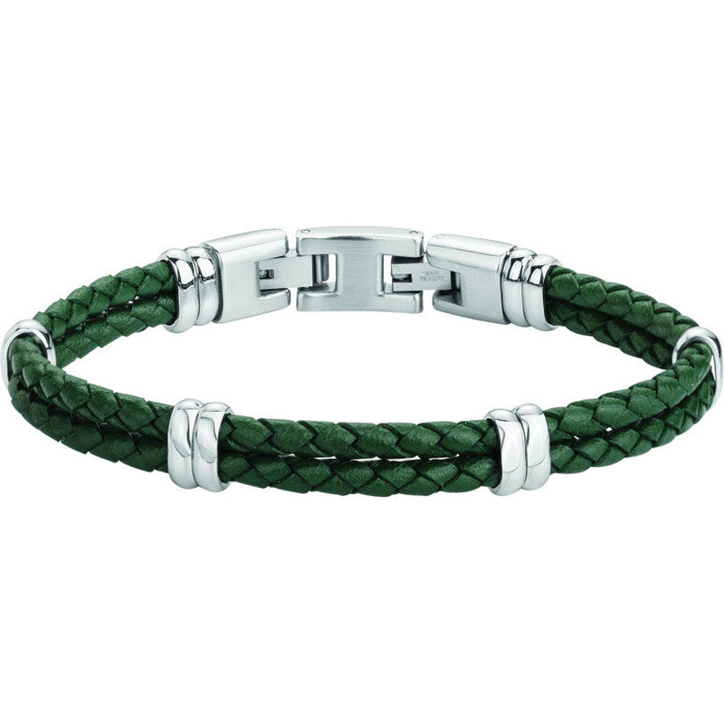 Bracelet PHEBUS Joe Homme cuir vert acier 35-1246