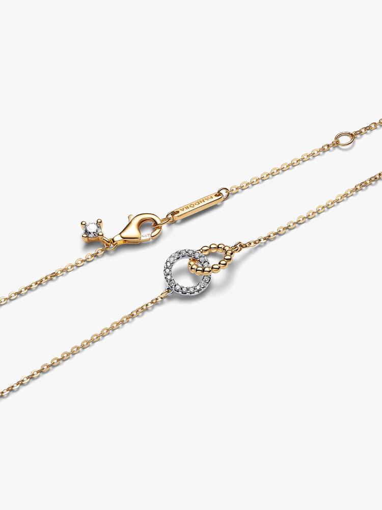 Interlocking Circles Pavé och Bimaterial Spheres Halsband – vy 3
