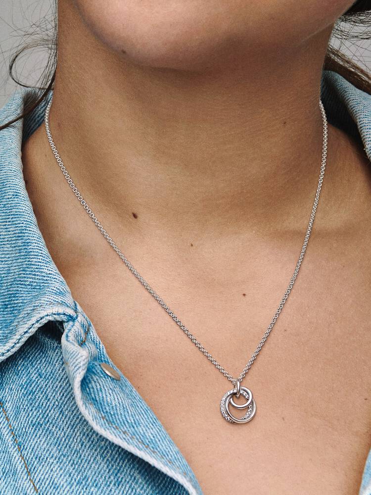 Collana Pandora - Collana con ciondolo a cerchi My Family Forever | 391455C01