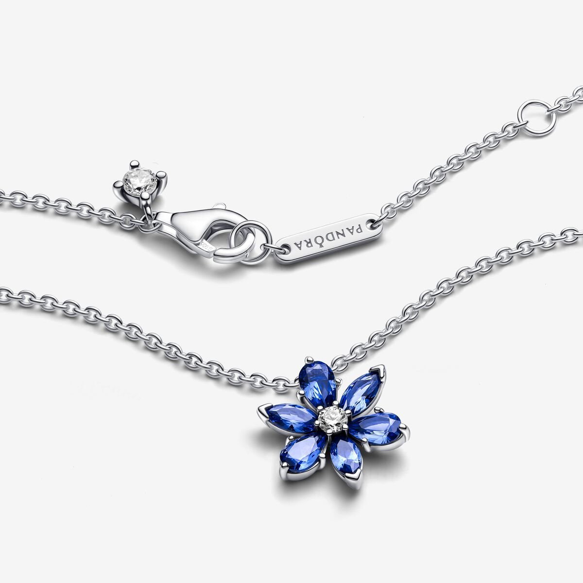 Sparkling Herbarium - Blue &amp; Silver - Pandora Necklace