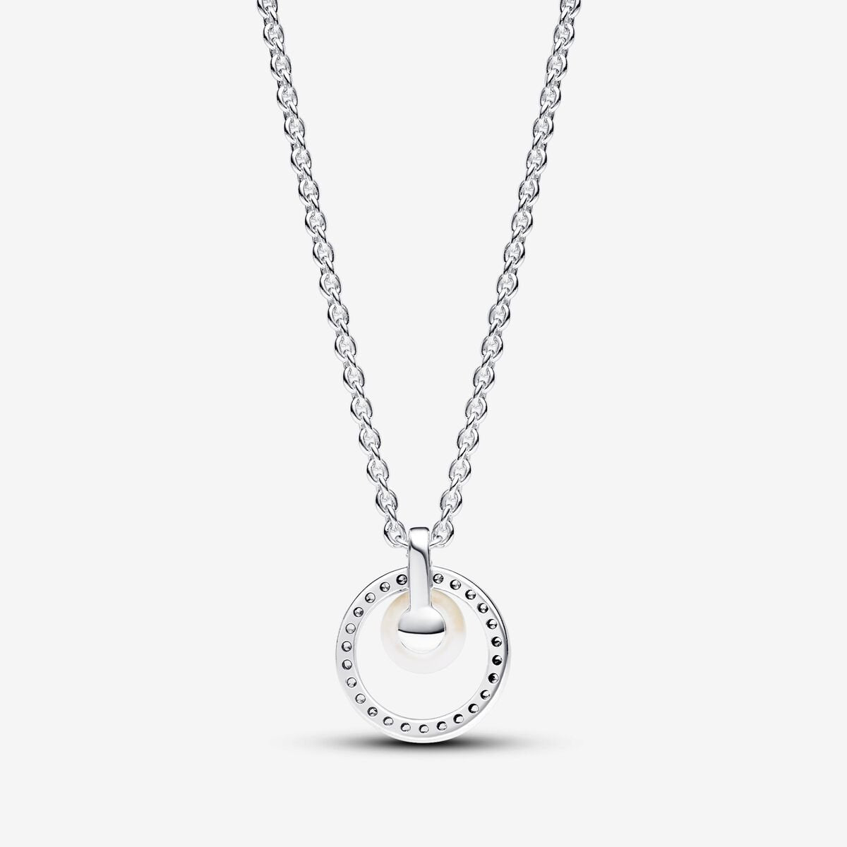 Pearl &amp; Ring - Silver - Pandora Necklace