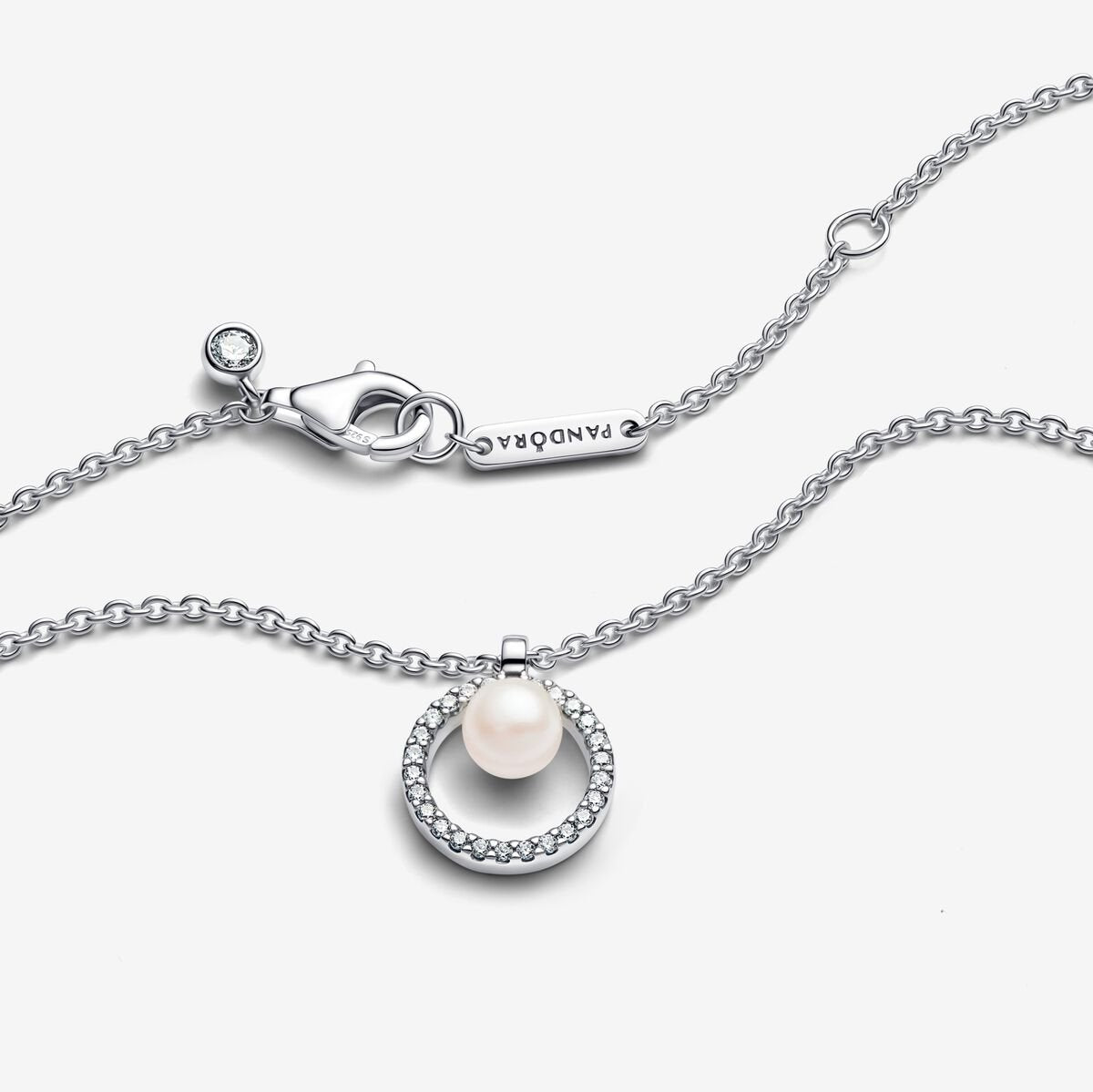 Pearl &amp; Ring - Silver - Pandora Necklace