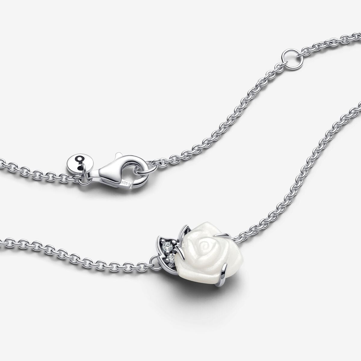 Rose Blanche - Argent - Collier Pandora