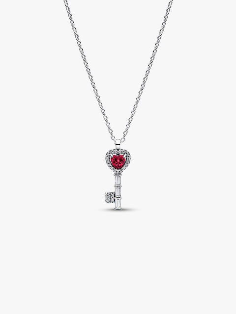 ネックレス Pandora 925 シルバー レイズド ハート キー |アズリン 