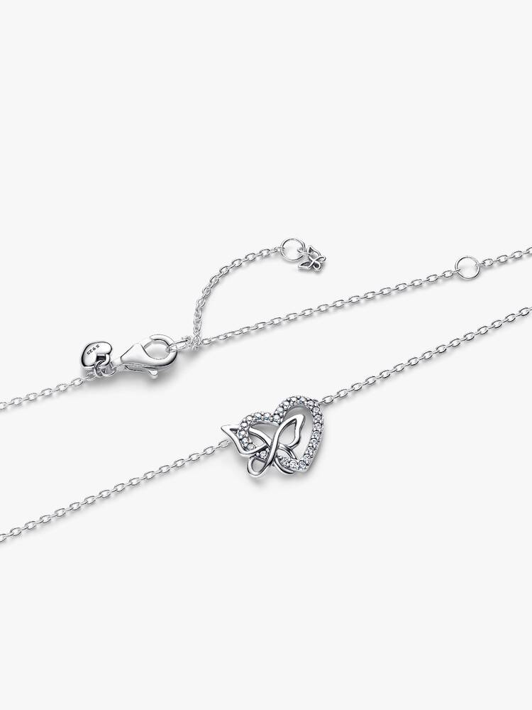 Collana Pandora - Ciondolo con cuore e farfalla intrecciati | 394477C01