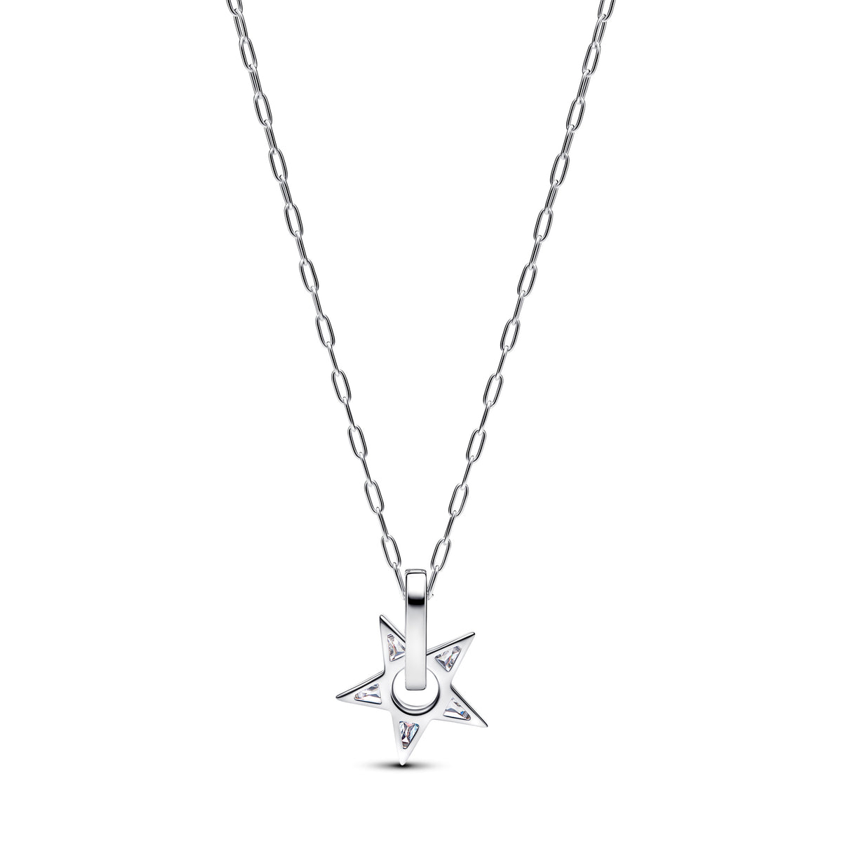 Collier avec Pendentif Étoile Scintillante Argent – vue 2