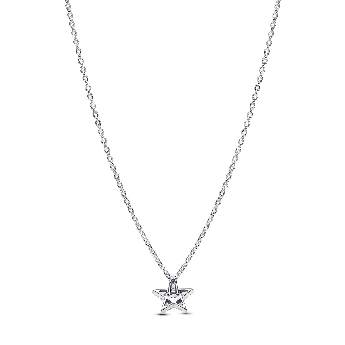 Collier avec Pendentif Étoile Scintillante Ajourée Argent – vue 2