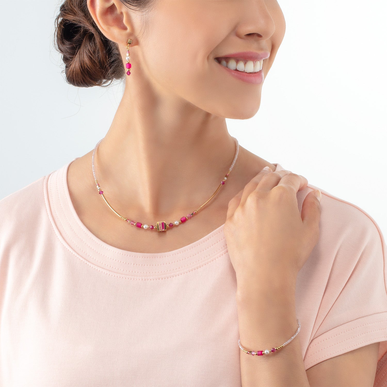 Collection 4355 - Pink - Necklace - Lion Heart 