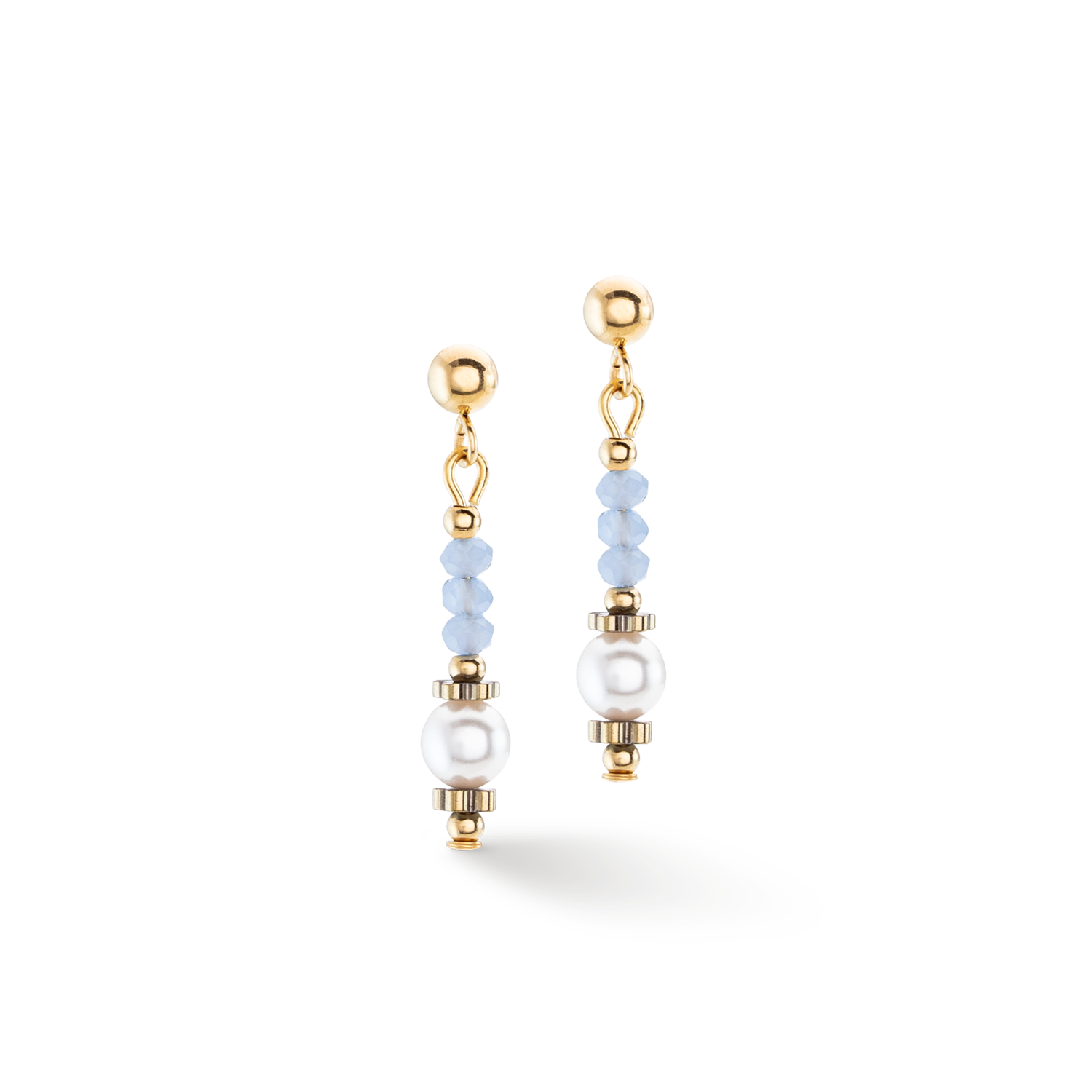 Collection 4434 - Light Blue Gold - Earrings - Lion Heart