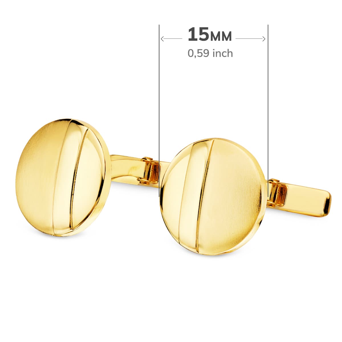 18K Manchetknopen 15 mm