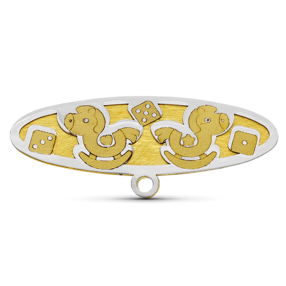 18K Tofarget Gull Baby Pin 28 x 10 mm