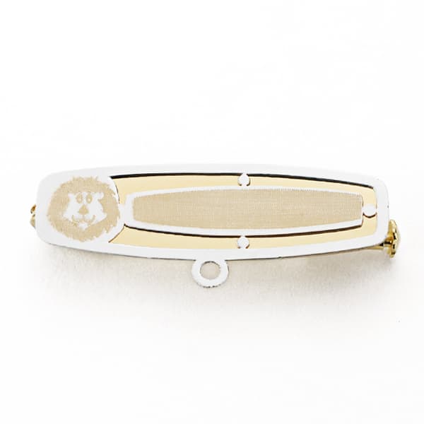 Lion Pin i 18K Tvåfärgat guld 27X11 mm
