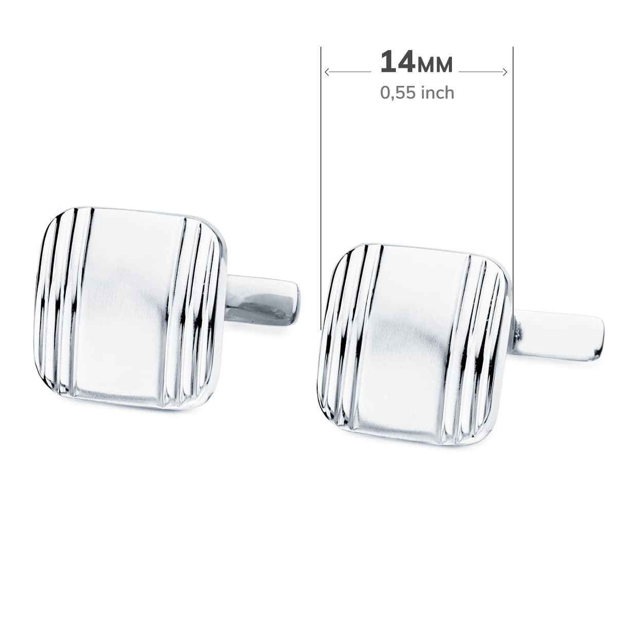 18K Manschettknappar 14X14 mm