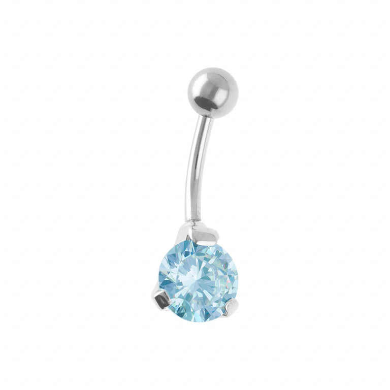 Synth Blue Stone Piercing – Zilver Staal | Azulin