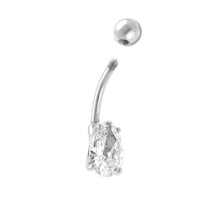 Druppelpiercing – Zilverstaal | Azulin-weergave 2