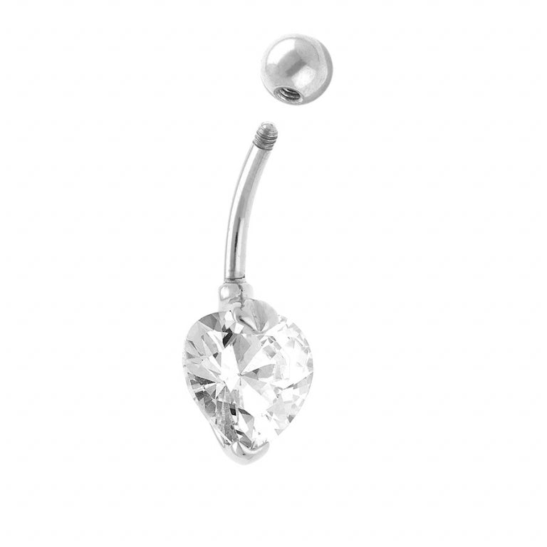 Hjärtpiercing – Silver Stål | Azulin view 2