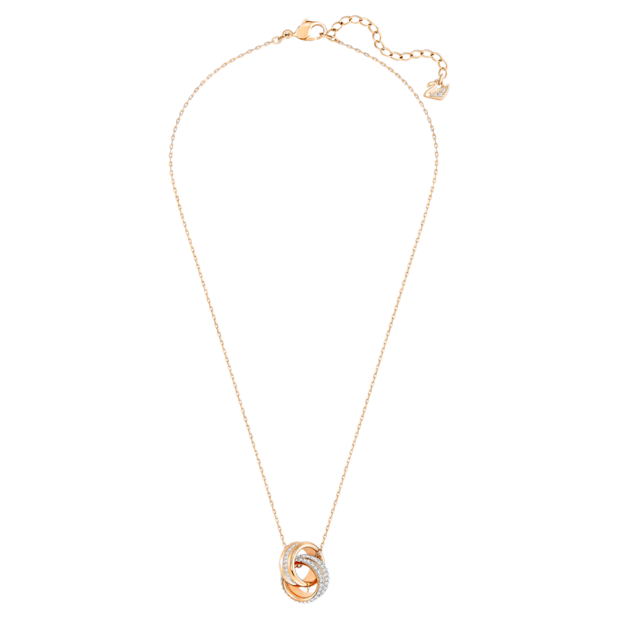 Further - White Rose Gold - Necklace - Swarovski