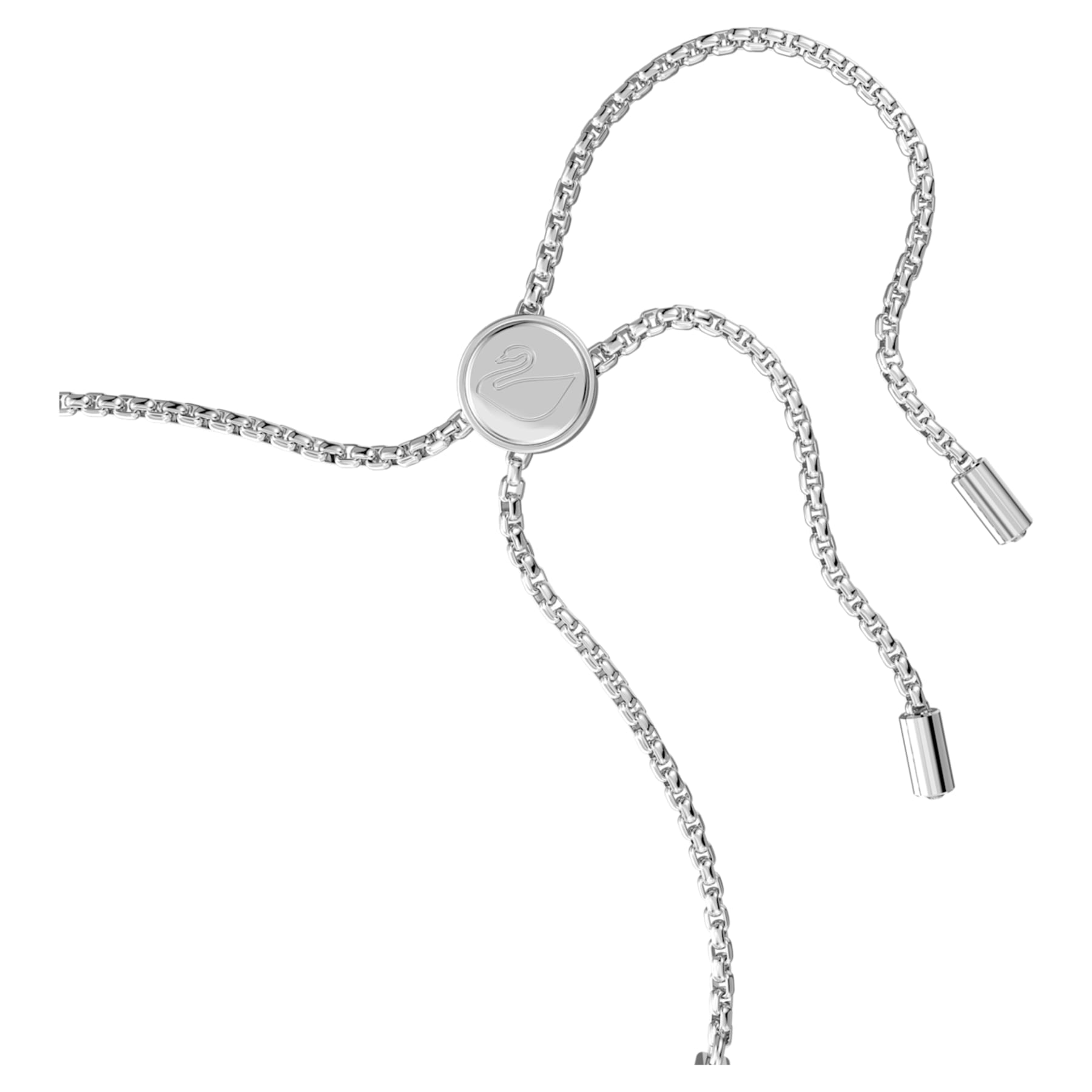 Subtle - White Silver - Bracelet - Swarovski