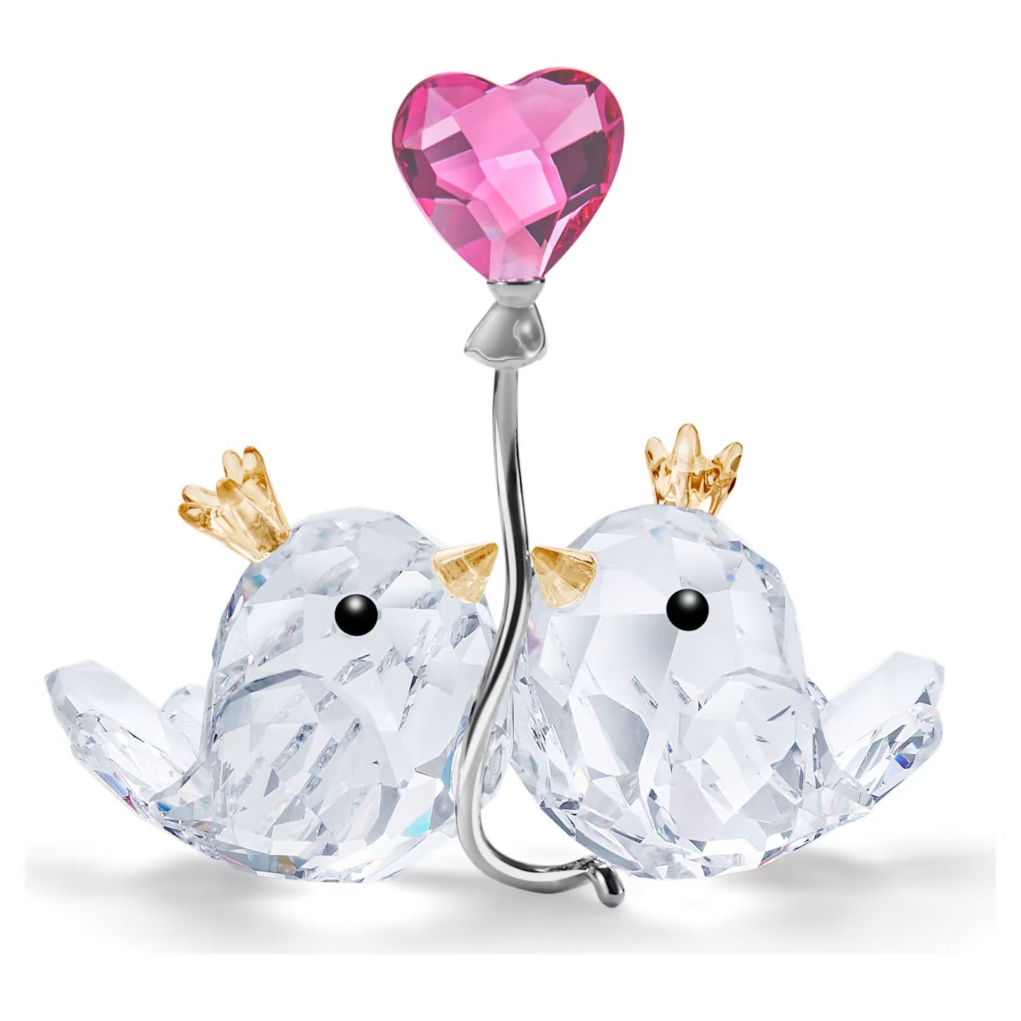 Lovebirds and Pink Heart - Figurine - Swarovski