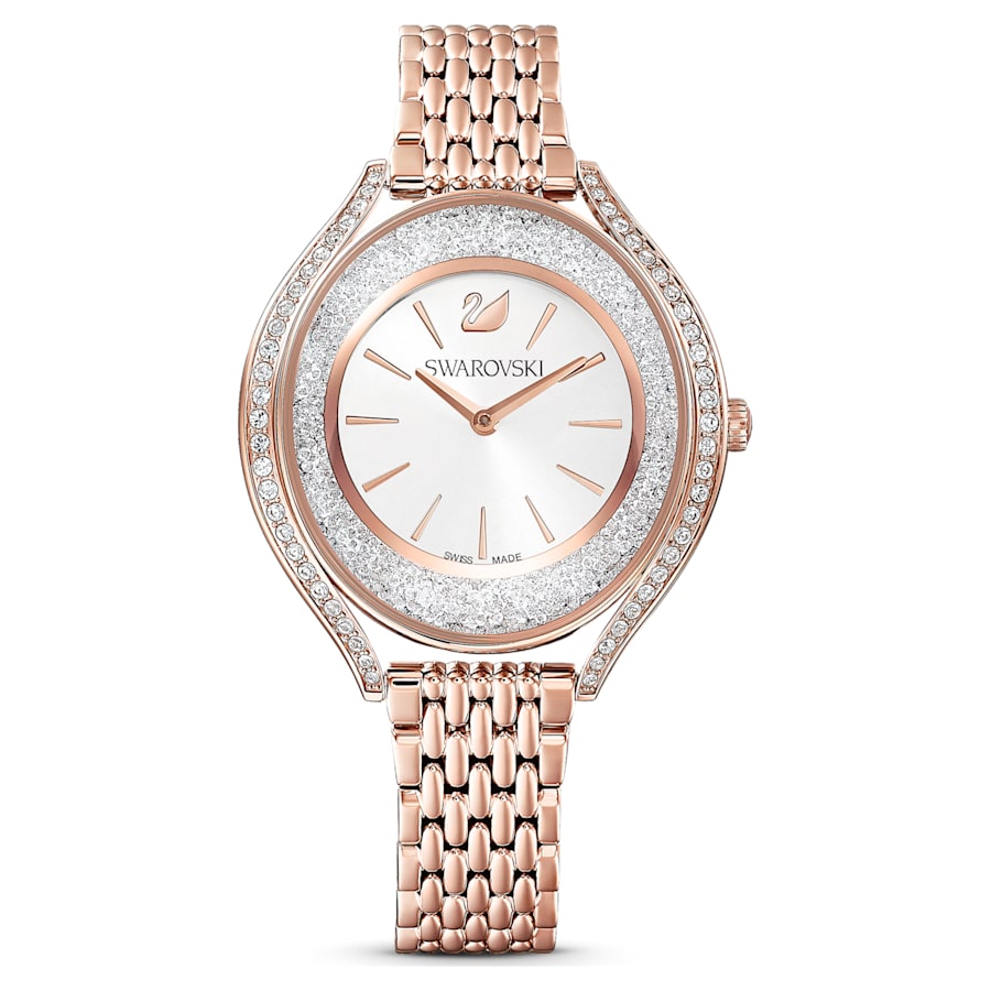 Crystalline Aura - White Gold Rose - Watch - Swarovski