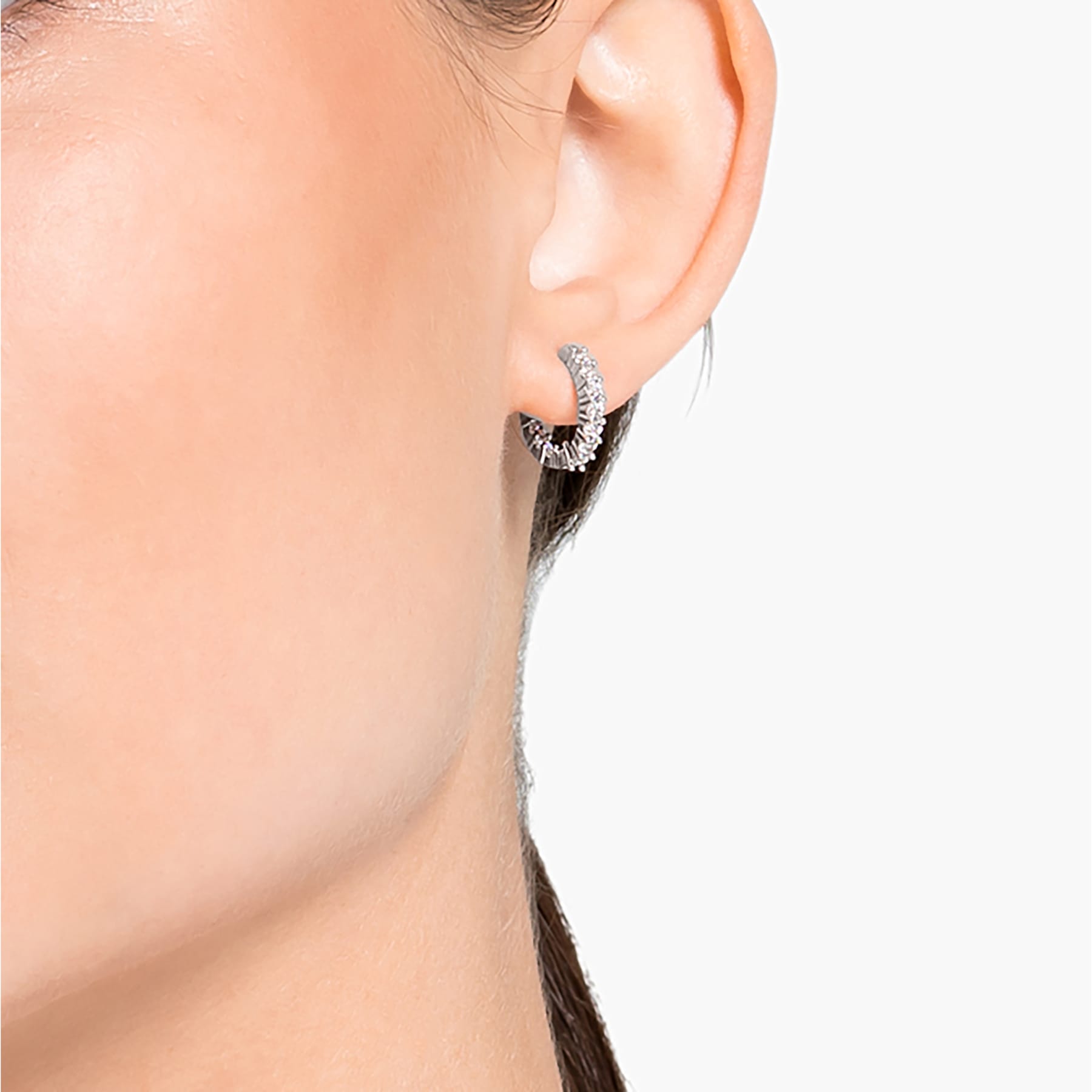 Vittore - White Silver - Earrings - Swarovski