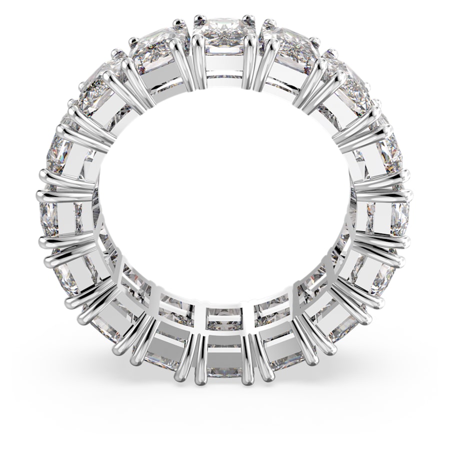 Vittore - White Silver - Rectangular - Ring - Swarovski