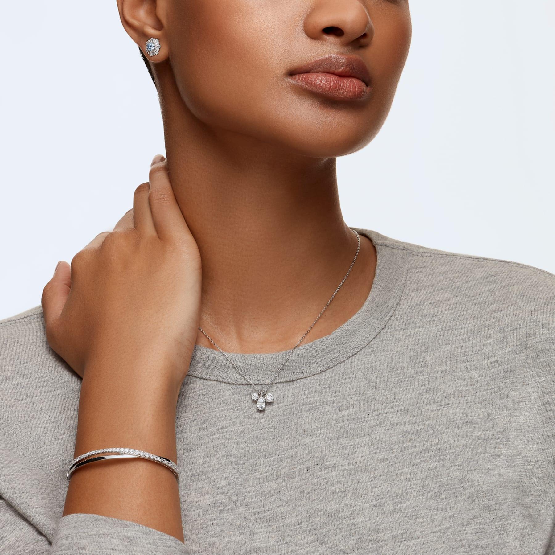 Swarovski-Armband – Hyperbola – runde Größe – Weiß und Silber, Ansicht 2